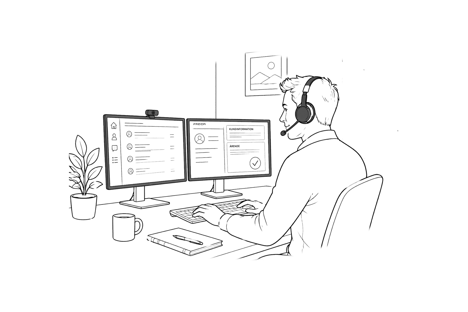 Freida customer care 24/7 illustraatiokuva