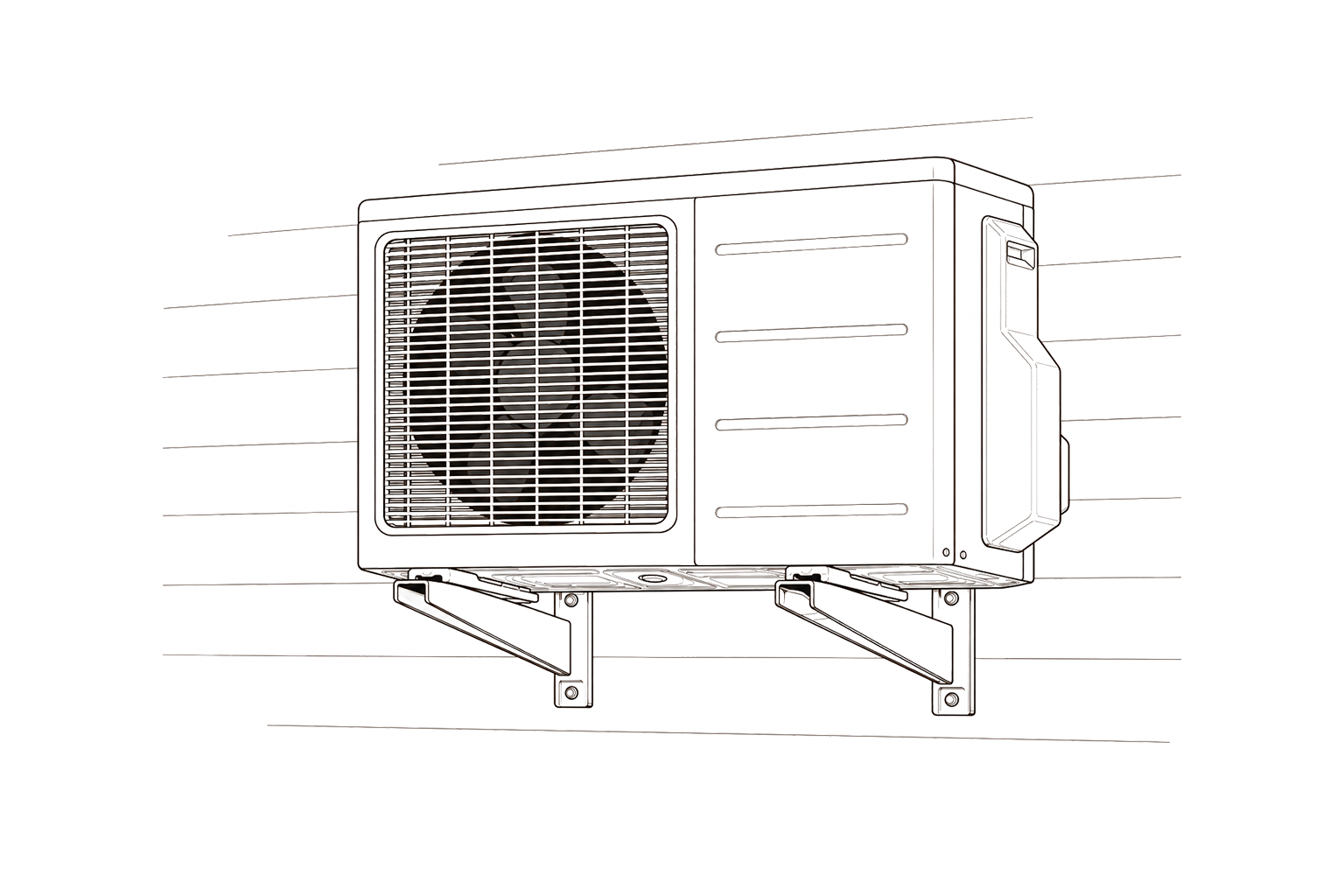 air to air heat pump outdoor unit illustration image